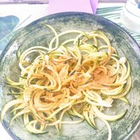 Raw zucchini's spaghetti 🍝🌱 at H2O Juice Bar & Vegan Cafe in Fuerteventura