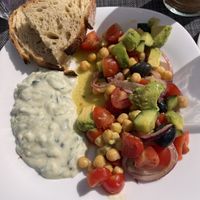 Chickpea and avocado salad   at H2O Juice Bar & Vegan Cafe in Fuerteventura