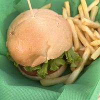 Mizzi burger 🍔   at H2O Juice Bar & Vegan Cafe in Fuerteventura