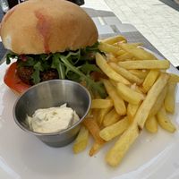 Mizzi Burger (Quinoa Patty)  at H2O Juice Bar & Vegan Cafe in Fuerteventura