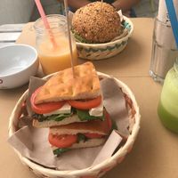 tofu sandwich  at H2O Juice Bar & Vegan Cafe in Fuerteventura