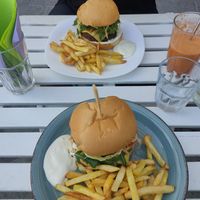 Volcano burger at H2O Juice Bar & Vegan Cafe in Fuerteventura