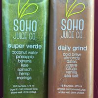 the super verde and the daily grind at SoHo Juice in Tampa