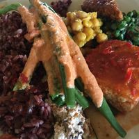 Buffet at Oma Jamu in Canggu