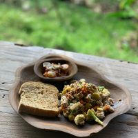 tofu scramble (gf toast upon request) at Oma Jamu in Canggu