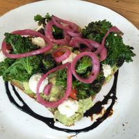 Smashed avo at Power Plant Cafe in Templestowe