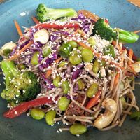 Soba noodle salad at Power Plant Cafe in Templestowe