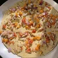 Papad, to some better known as papadum  at Aniyor Vegetarian Restaurant in Kathmandu