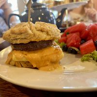 Vegan breakfast sandwich  #Veganuary at InfusionTea in Orlando