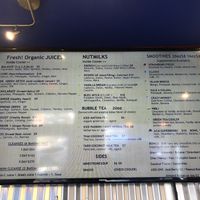 Menu at Vitality Juicery in Dublin
