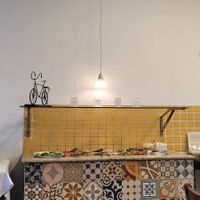 Beginning of buffet at Alcachofra Natural in Sao Paulo