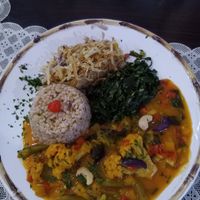 Jackfruit lasagne with Curry at Ambrosio Cafe e Cozinha Afetiva in Sao Paulo