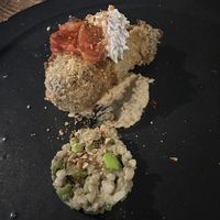 This deep fried eggplant was scrumptious.   at Cafe Millet in Kyoto