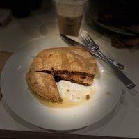 Blueberry pancakes with maple syrup  at The Green Berry in Irwin