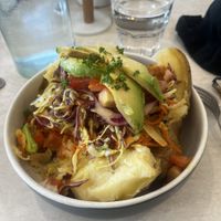 Vegan baked potato  at Sticcado Cafe in Yarragon
