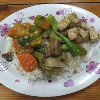 Rice with 4 options (25k vnd) at Chan Nhu II in Ho Chi Minh City