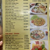 Menu 2 at Chan Nhu II in Ho Chi Minh City