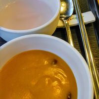 Pumpkin porridge at Bonjuk and Bibimbap - 본죽&비빔밥café in Seoul