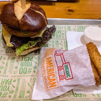 Western burger, small onion rings, ranch at Next Level Veggie Grill - Hawthorne in Portland