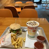 $28 Cheeseburger, Large Fry & Peanut Butter Shake  at Next Level Veggie Grill - Hawthorne in Portland