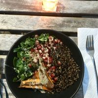 Happy quinoa bowl at Delicious Vegan Bistro in Vienna