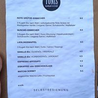 menu 2024 at TONIS in Leipzig