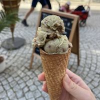 Matcha Brownie Ice Cream (vegan)  at TONIS in Leipzig