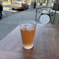 Speciality Iced Tea, black cherry  at Fine Grind Cafe in St Catharines