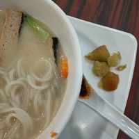 1 whole preserved sour plum broke in the soup at e Veg 益素食 - VivoCity in Central Singapore