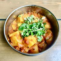 Potato curry  at Mowgli in Manchester