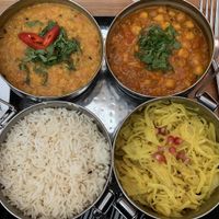 Vegan tiffin  at Mowgli in Manchester