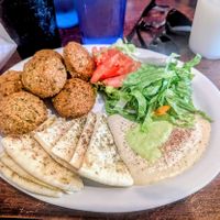 Falafel plate at The Sahara Cafe in Manitou Springs
