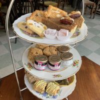 Vegan afternoon tea  at Hidden Treasure Tea Room in Exeter