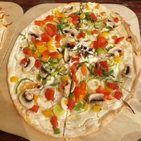 Veganer Flammkuchen 💚 at Försters Weinterrassen in Ahrweiler