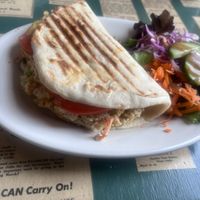 Chickpea melt made vegan   at The Moth Coffeehouse in Allentown