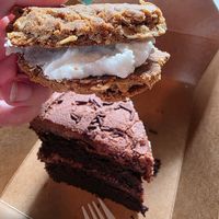 Cookie Sandwich, Chocolate Cake at The Moth Coffeehouse in Allentown