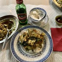 Tofu and vegetable curry with rice  at Nova China in Porto