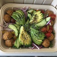 Falafel catering bowl. at Laney & Lu in Exeter