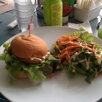Veggie burger at Taitong Cafe in Phuket
