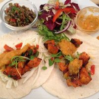 Sweet potato tacos from the vegan menu. So tasty! at Avery & Co in Dundee