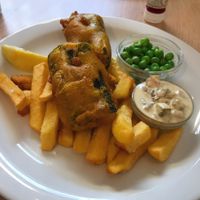 to’fish and chips with peas and tartar sauce  at Avery & Co in Dundee