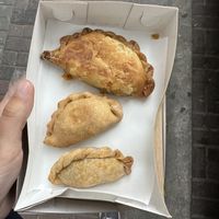 Three types of empanadas   at La Verde in Lima