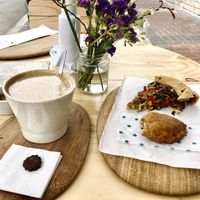 Brought my food out to me  at La Verde in Lima