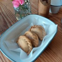 Empanadas de quinua, pesto y tomate at La Verde in Lima