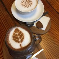 Cappuccino and chocolate dream at La Verde in Lima