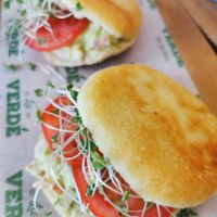 Arepas at La Verde in Lima