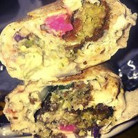 Baba Falafel Rolled Pita at Aladdin's Eatery - Grandview in Columbus