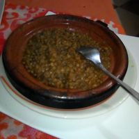 Tagine with dares pumpkin almonds and figs. at Chez Khadija in Essaouira