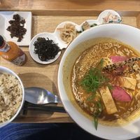 Spicy noodle set  at Gomacro in Kyoto