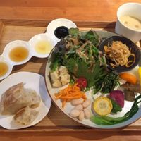 sampler plate at Gomacro in Kyoto